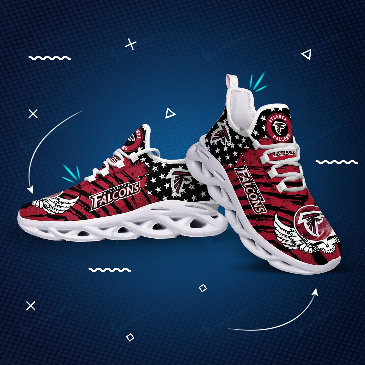 Atlanta Falcons Yezy Running Sneakers BB757
