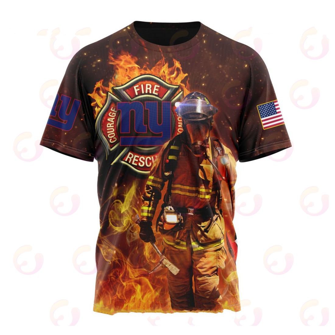 New York Giants Honor Firefighters – First Responders All Over Printed T-shirt Sweatshirt Hoodie AZCHD847