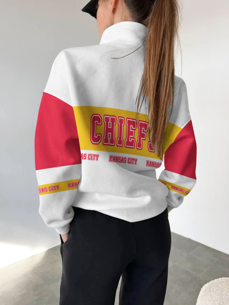Kansas City Chiefs Casual Colorful Stand Collar Sweatshirt AZBTSCSW000462