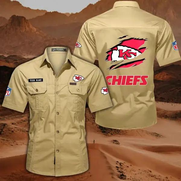 Kansas City Chiefs Men’s Short Sleeve Cargo Shirts New 2025 AZBT2DCGS000016