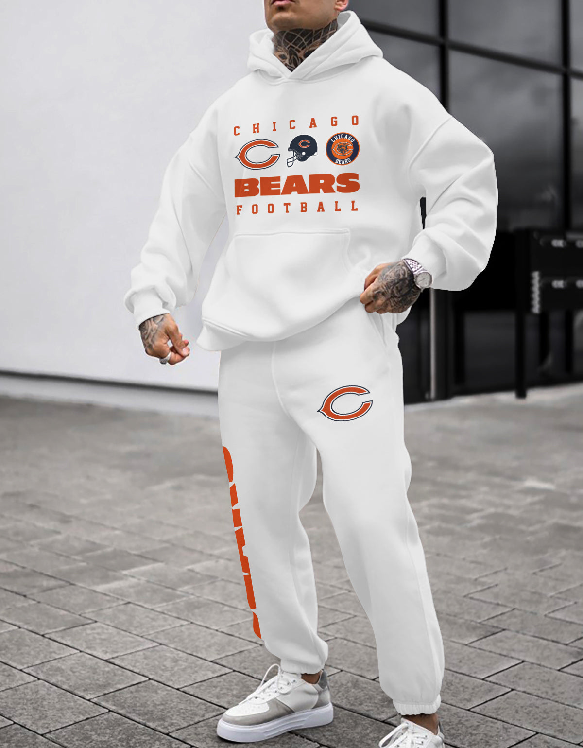 Chicago Bears Combo Pullover Hoodie And Sweatpants AZBTPHSP000087