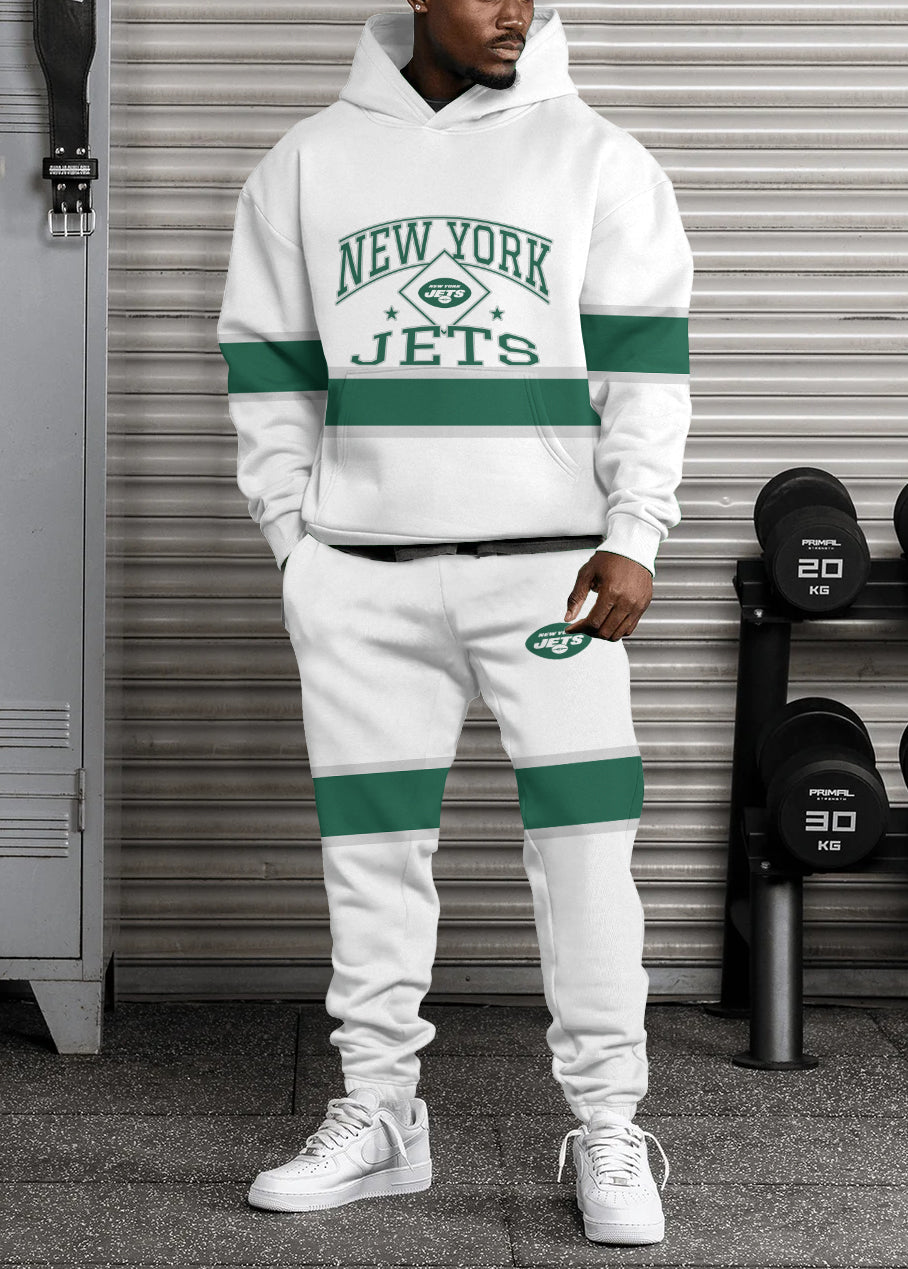 New York Jets Combo Pullover Hoodie And Sweatpants AZBTPHSP000396
