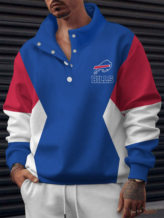 Buffalo Bills Casual Colorful Stand Collar Sweatshirt AZBTSCSW000511