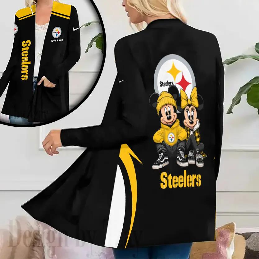Pittsburgh Steelers Women Patch Pocket Cardigan BT165