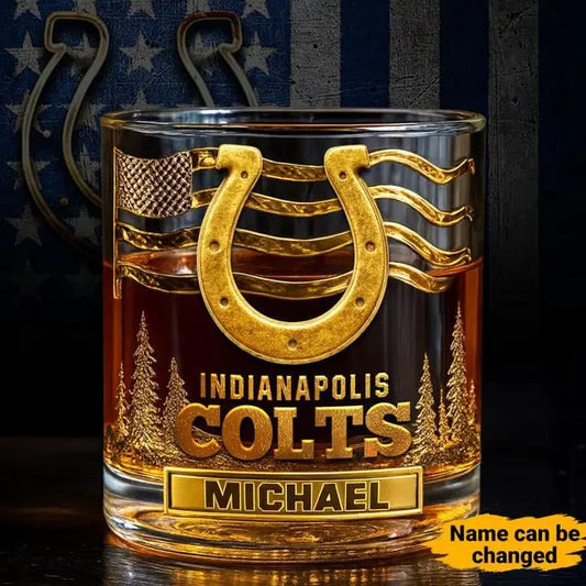 Indianapolis Colts Golden Logo Whiskey Glass SP23