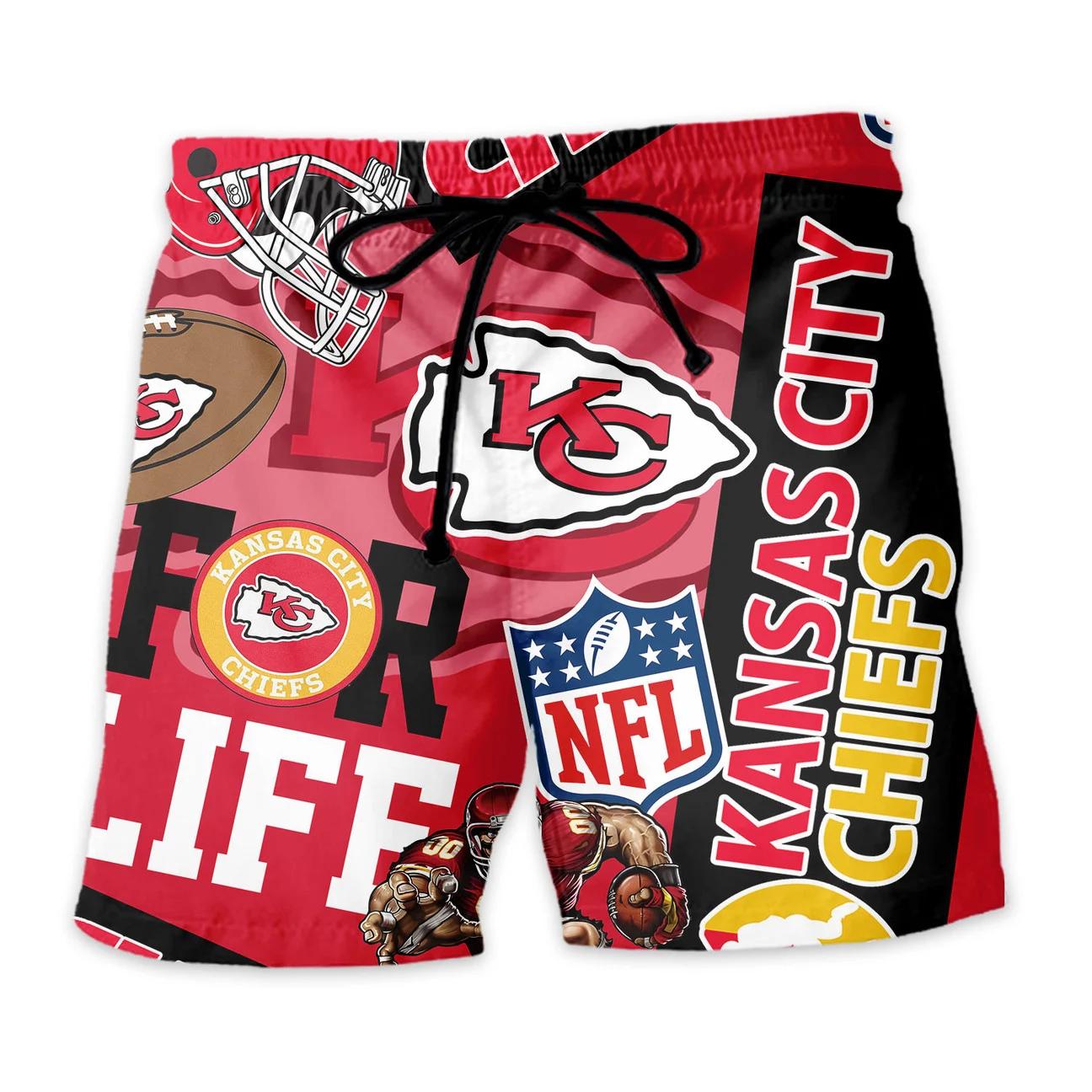 Kansas City Chiefs Custom Limited Edition For Life Hawaiian Shirt and Shorts AZHAHWSS000267