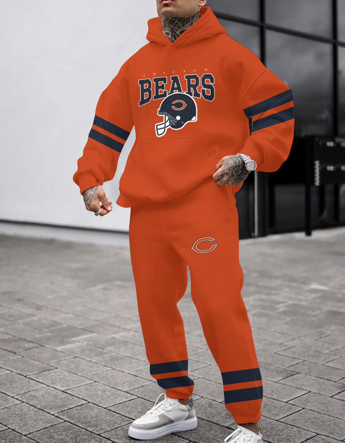 Chicago Bears Combo Pullover Hoodie And Sweatpants AZBTPHSP000233