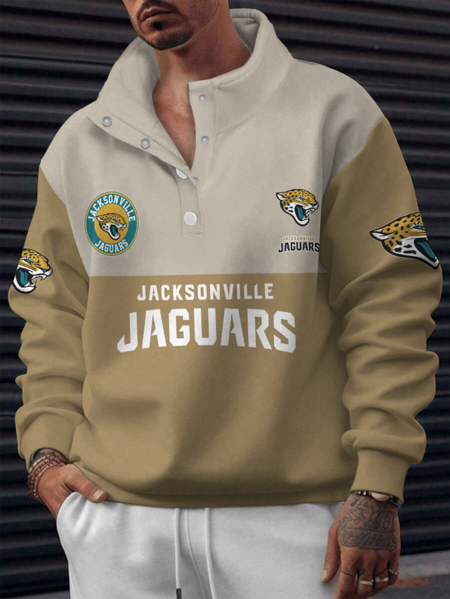 Jacksonville Jaguars Casual Colorful Stand Collar Sweatshirt AZBTSCSW000608
