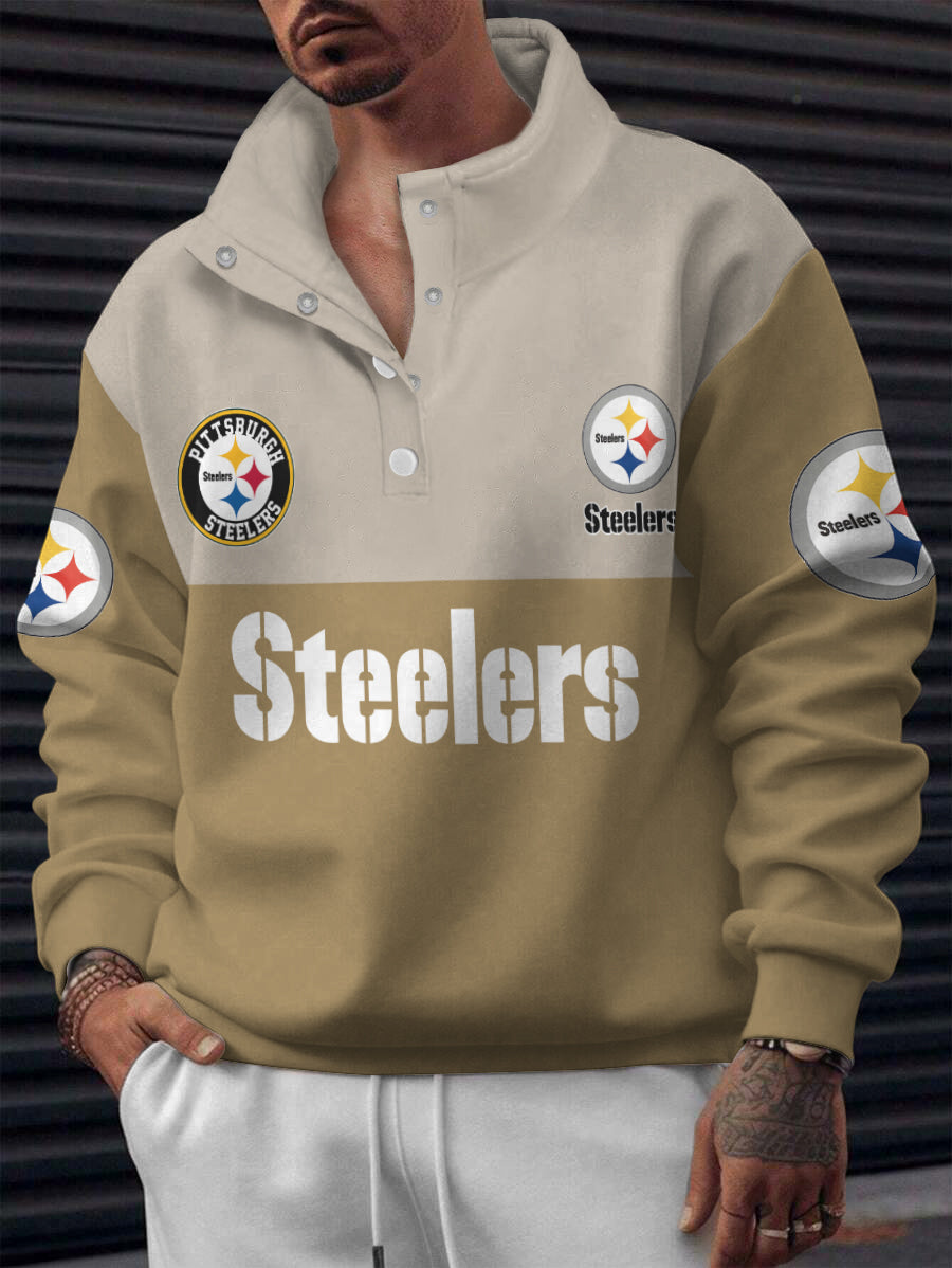 Pittsburgh Steelers Casual Colorful Stand Collar Sweatshirt AZBTSCSW000196