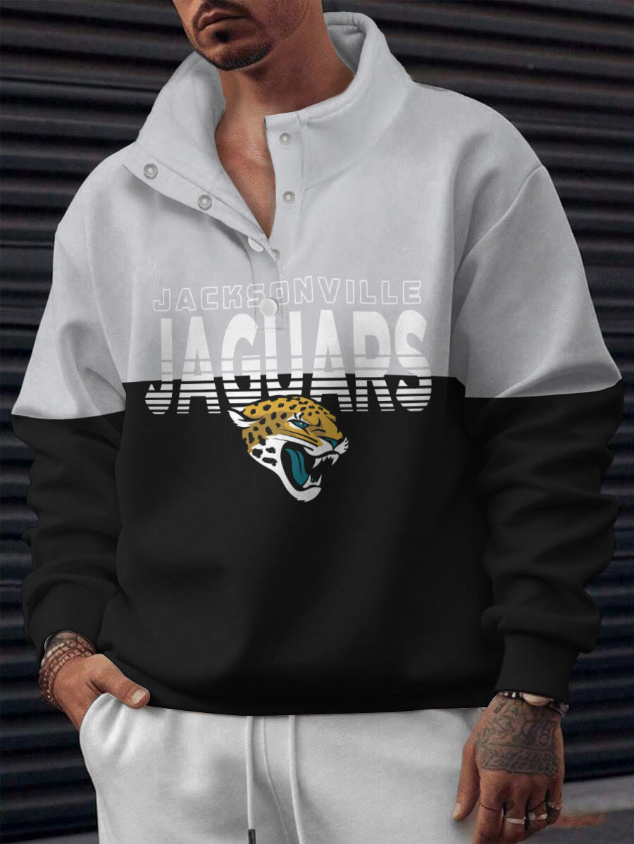 Jacksonville Jaguars Casual Colorful Stand Collar Sweatshirt AZBTSCSW000604