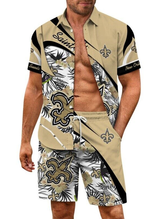 New Orleans Saints Combo Hawaiian Shirt and Shorts AZBTHWSS000217