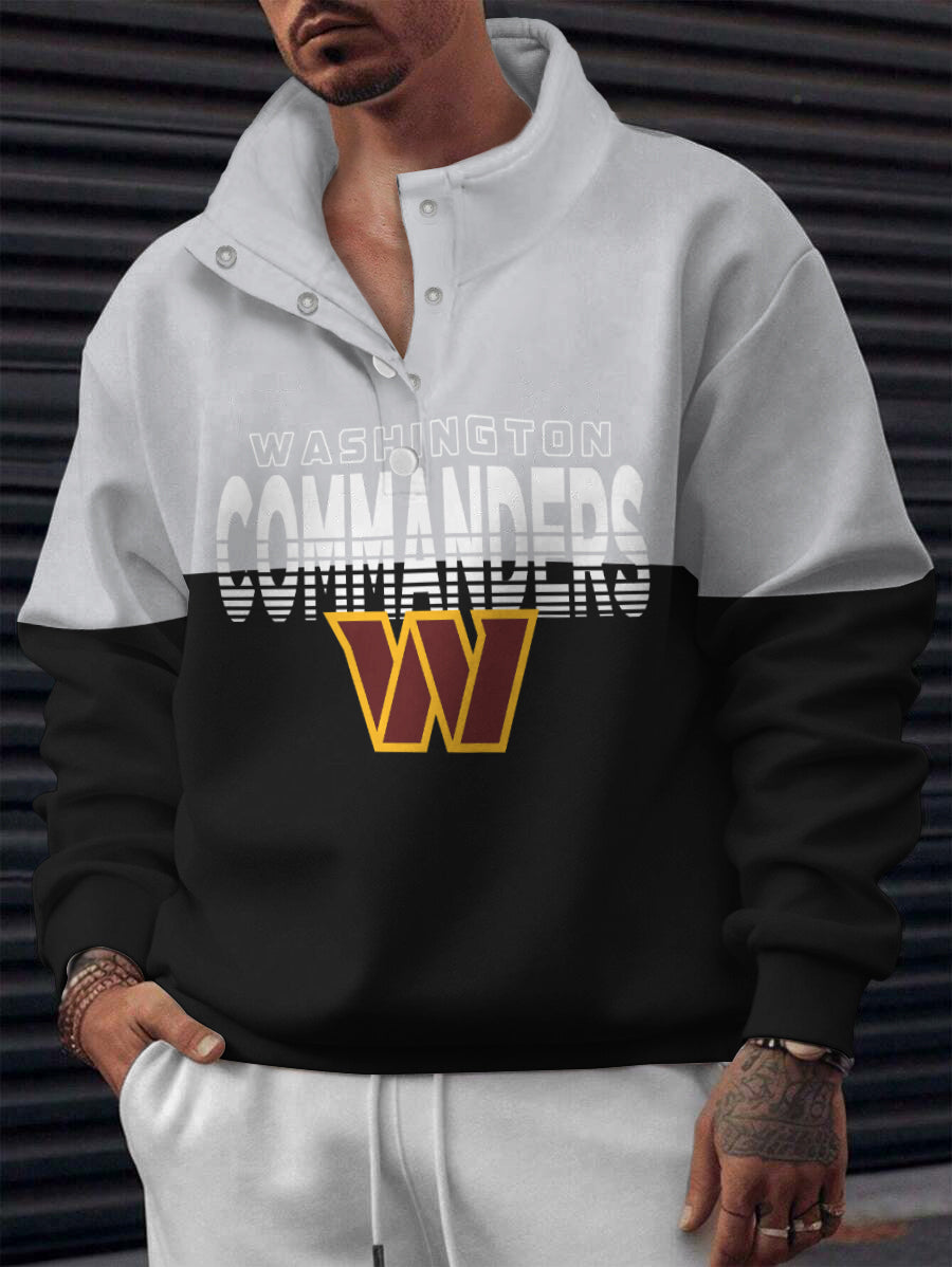 Washington Commanders Casual Colorful Stand Collar Sweatshirt AZBTSCSW000197