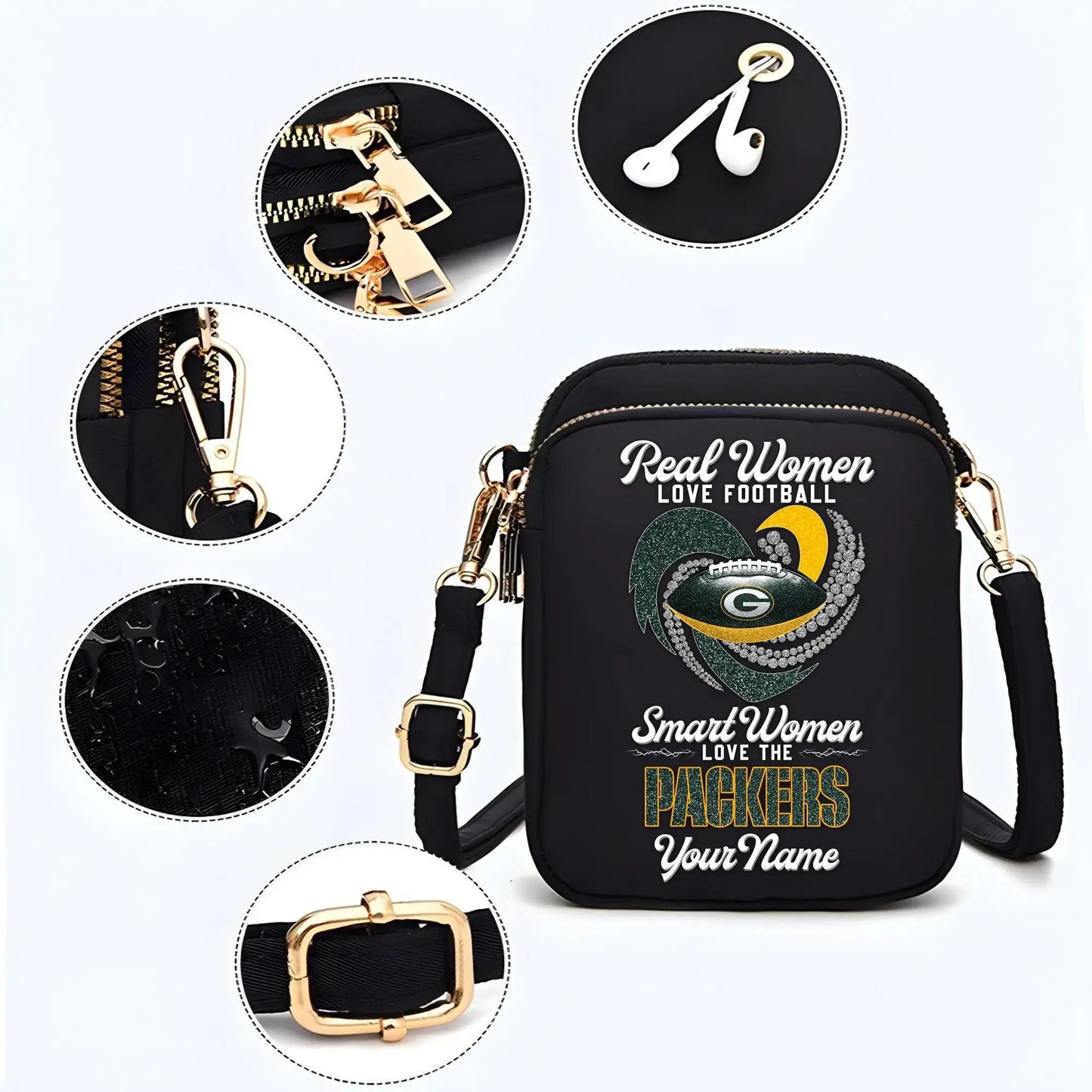 Green Bay Packers Mini Crossbody Bag for Women New Trending 2025 AZBT2DMCB000041