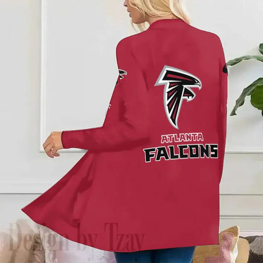 Atlanta Falcons Women Patch Pocket Cardigan BT007