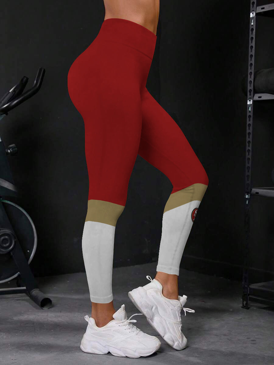 San Francisco 49ers High Waist Push Up Printed Leggings