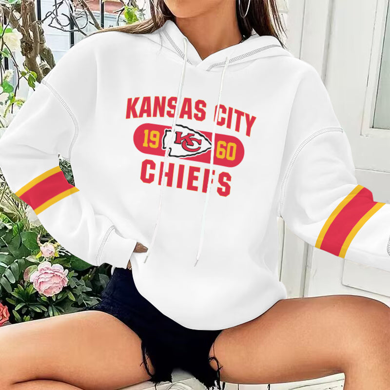 Kansas City Chiefs Printed Hooded Pocket Pullover Hoodie AZBTPH000025
