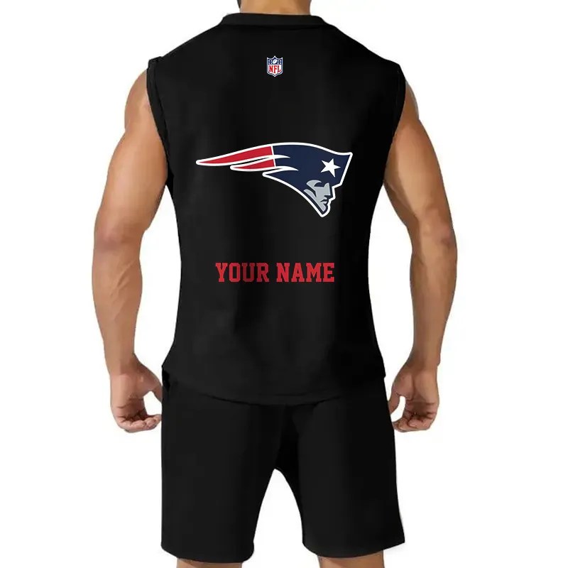 New England Patriots Combo Men Jersey Tank Top and Shorts AZICOTATTMS00004
