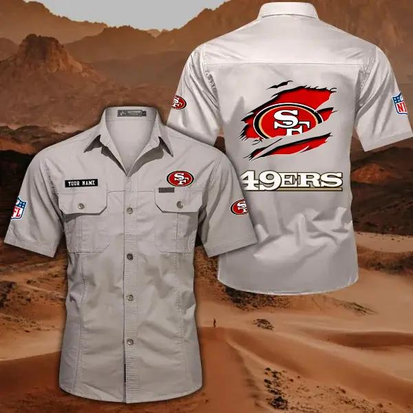 San Francisco 49ers Men’s Short Sleeve Cargo Shirts New 2025 AZBT2DCGS000027