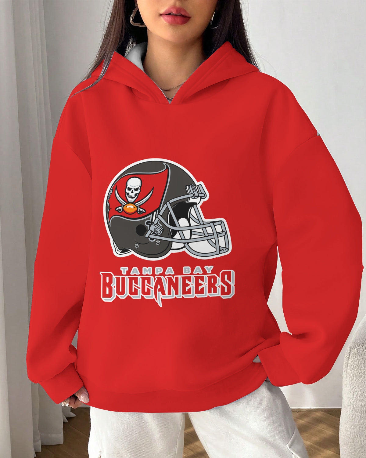 Tampa Bay Buccaneers Printed Hooded Pocket Pullover Hoodie AZBTPH000056