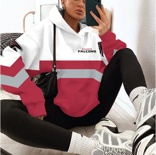 Atlanta Falcons Printed Hooded Pocket Pullover Hoodie AZBTPH000028
