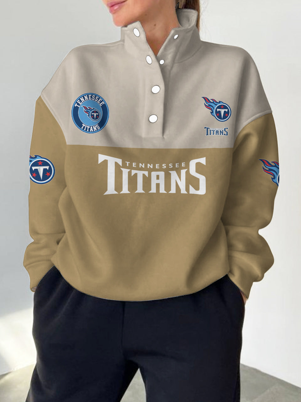 Tennessee Titans Casual Colorful Stand Collar Sweatshirt AZBTSCSW000314