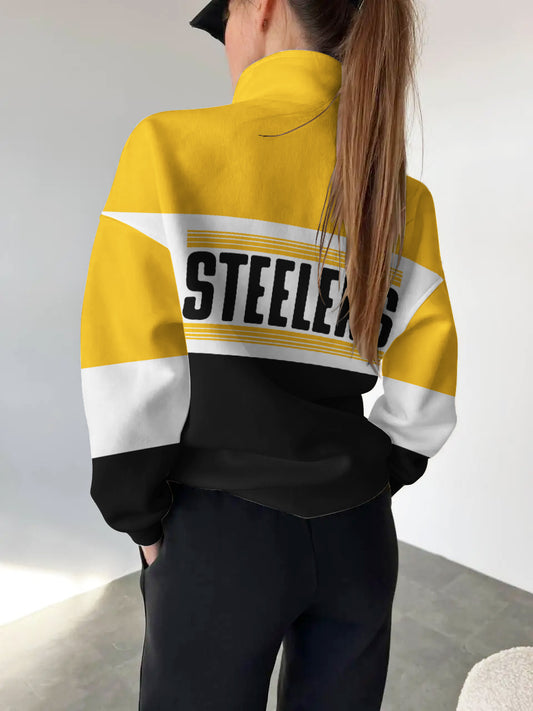 Pittsburgh Steelers Casual Colorful Stand Collar Sweatshirt AZBTSCSW000371