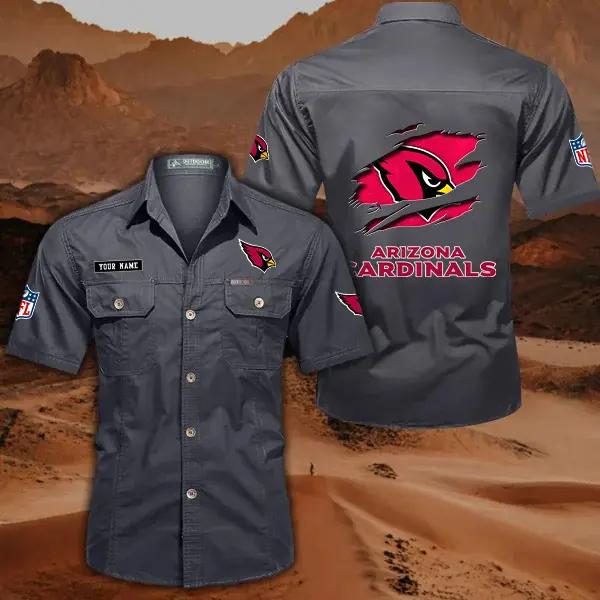Arizona Cardinals Men’s Short Sleeve Cargo Shirts New 2025 AZBT2DCGS000001