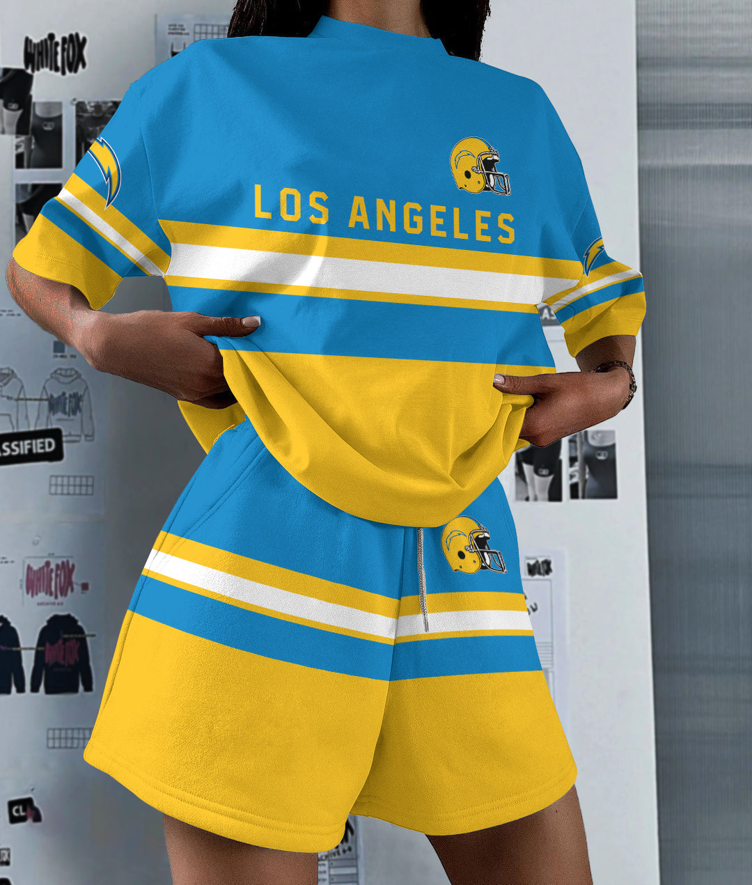 Los Angeles Chargers Limited Edition Top And Shorts Two-Piece Suits (3)