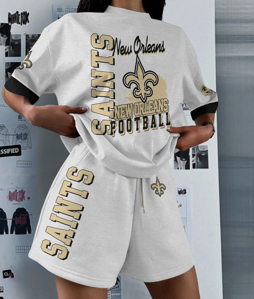 New Orleans Saints Limited Edition Top And Shorts Two-Piece Suits (2)