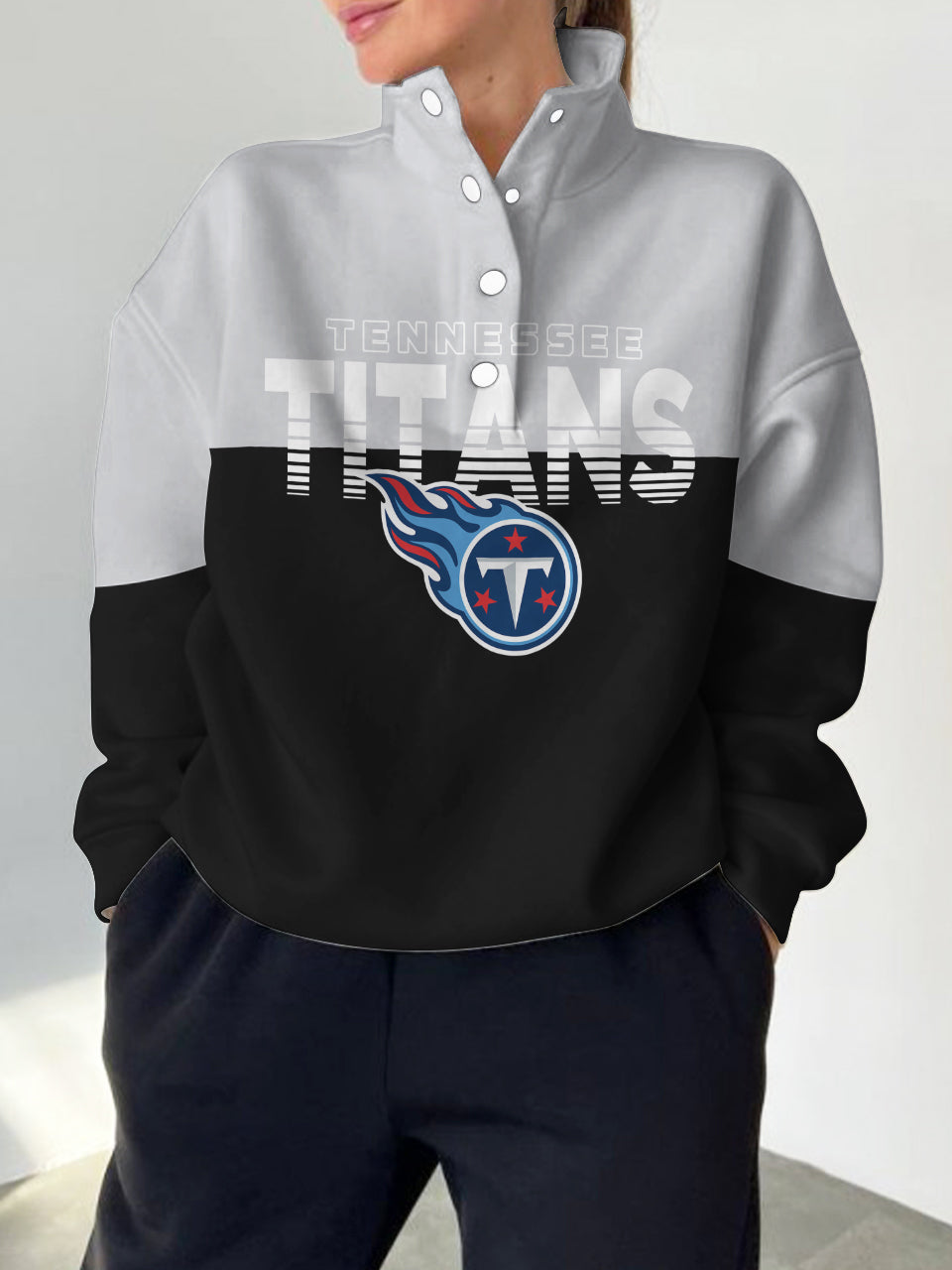 Tennessee Titans Casual Colorful Stand Collar Sweatshirt AZBTSCSW000287