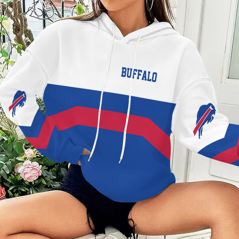 Buffalo Bills Printed Hooded Pocket Pullover Hoodie AZBTPH000022