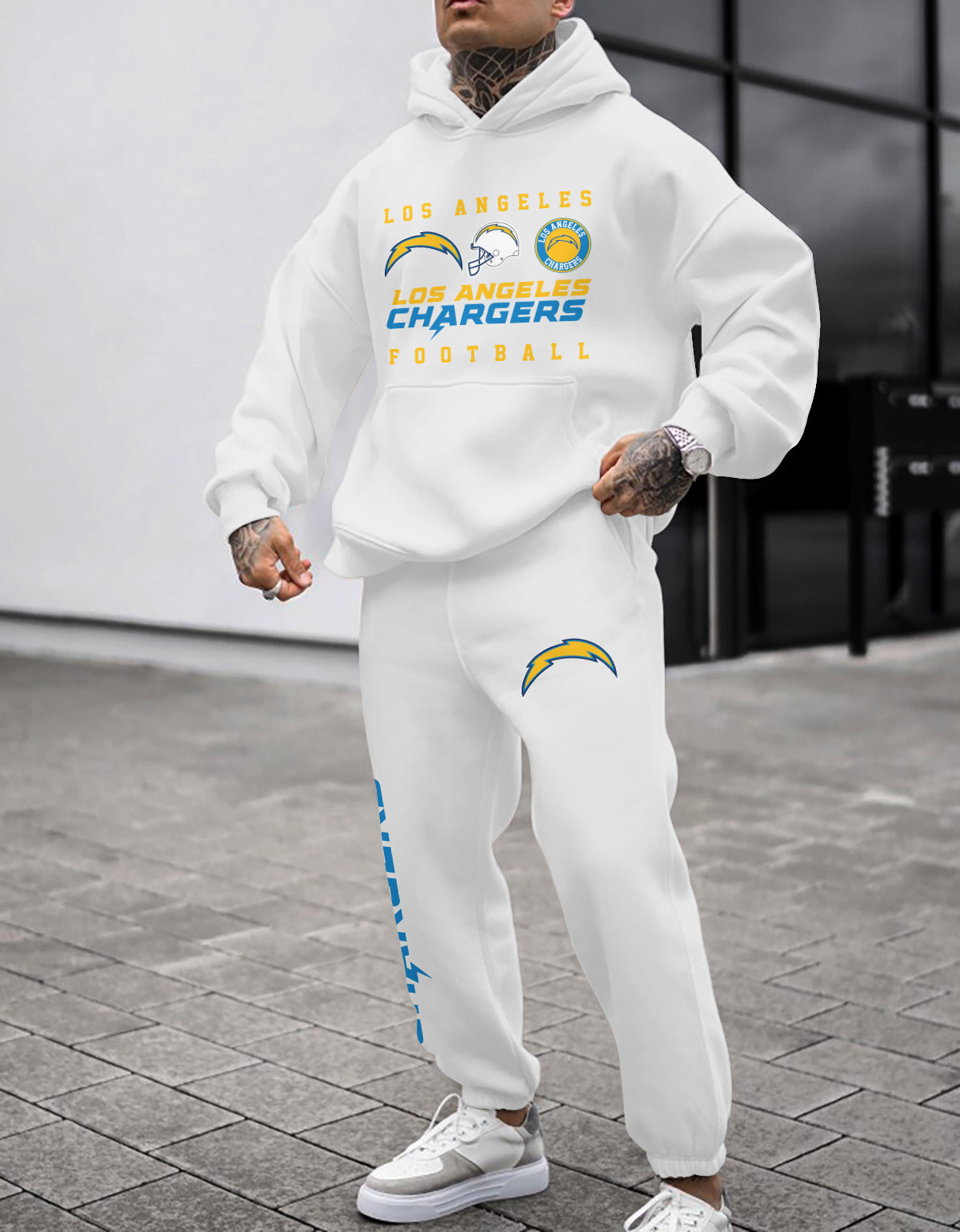 Los Angeles Chargers Combo Pullover Hoodie And Sweatpants AZBTPHSP000255
