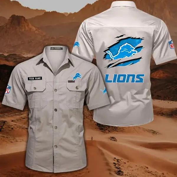 Detroit Lions Men’s Short Sleeve Cargo Shirts New 2025 AZBT2DCGS000011