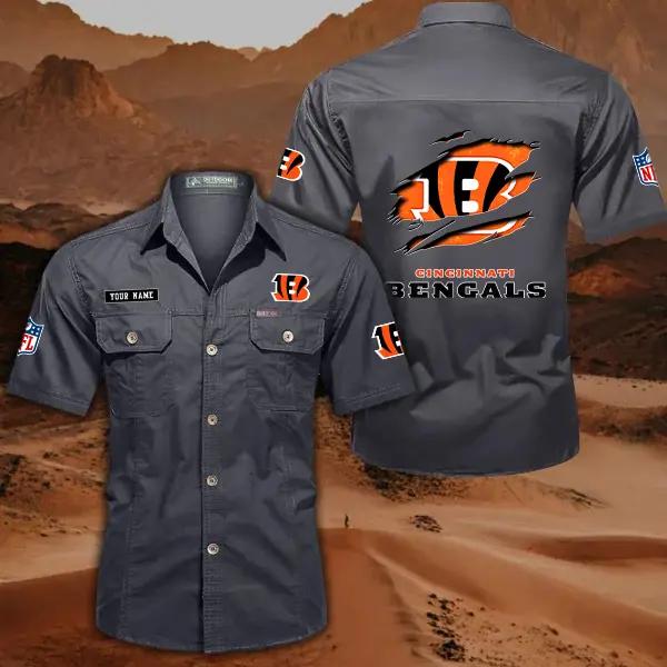 Cincinnati Bengals Men’s Short Sleeve Cargo Shirts New 2025 AZBT2DCGS000007