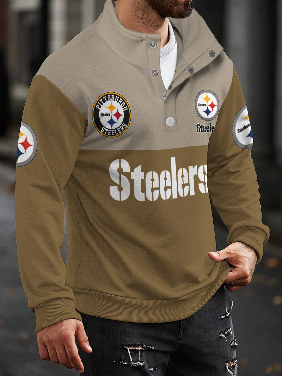 Pittsburgh Steelers Casual Colorful Stand Collar Sweatshirt AZBTSCSW000398