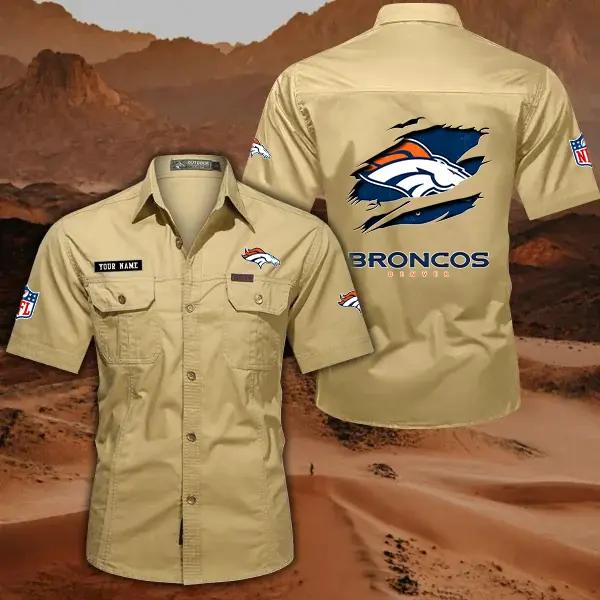 Denver Broncos Men’s Short Sleeve Cargo Shirts New 2025 AZBT2DCGS000010