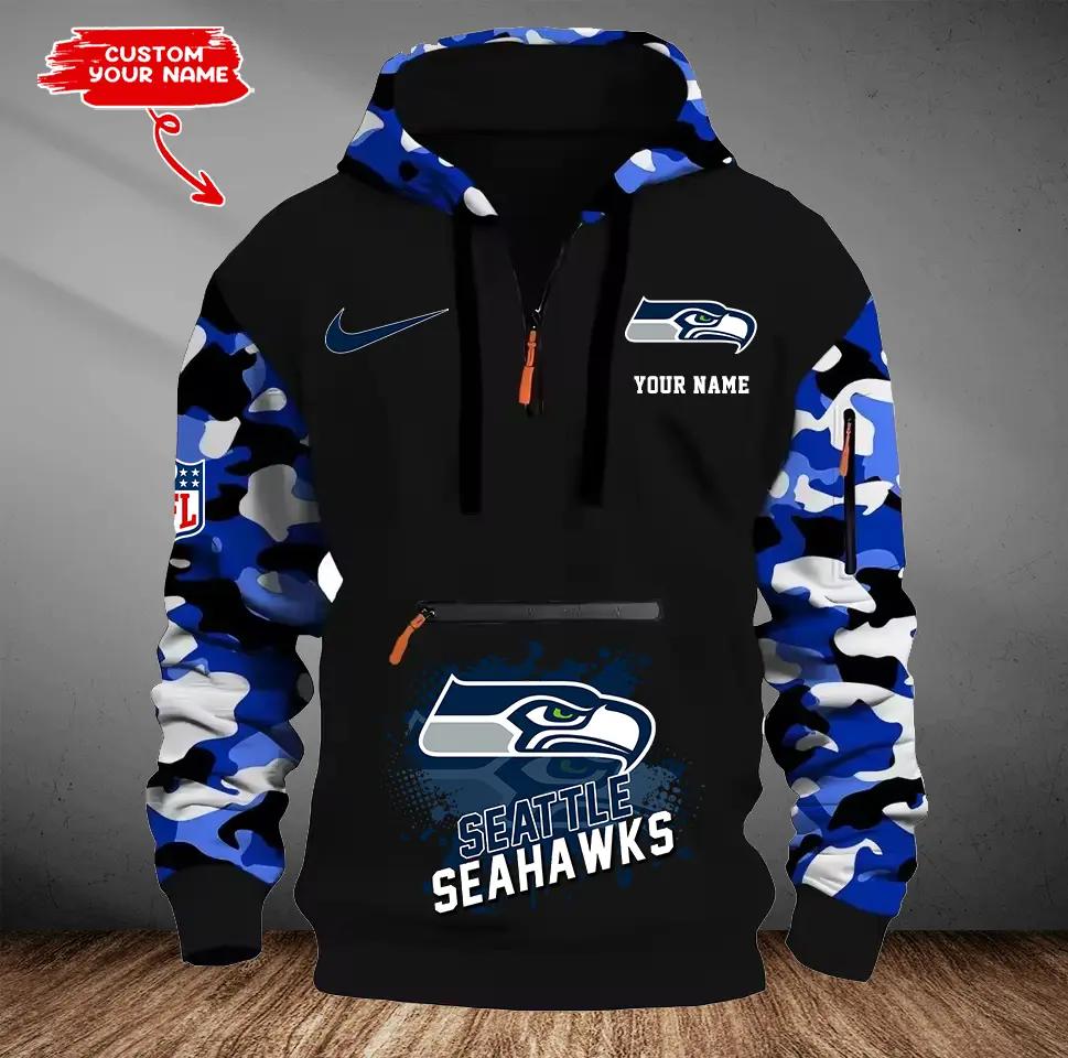 Seattle Seahawks Camouflage Hooded Sweatshirt HA60