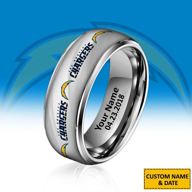 Los Angeles Chargers Special Stainless Ring Custom Name AZBTSR000038