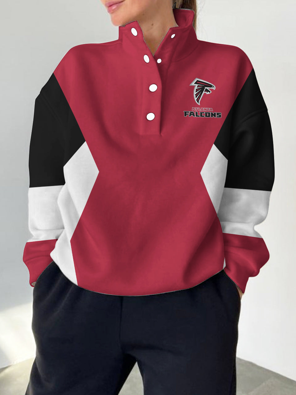 Atlanta Falcons Casual Colorful Stand Collar Sweatshirt AZBTSCSW000222