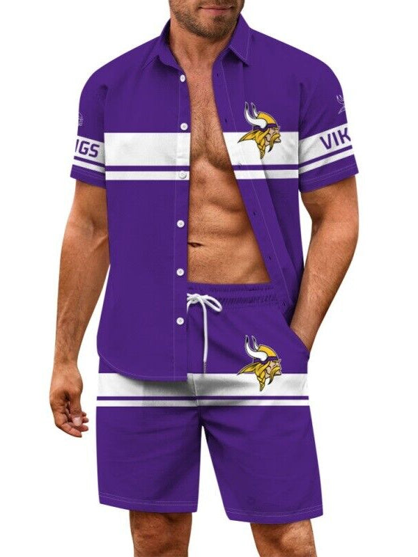 Minnesota Vikings Combo Hawaiian Shirt and Shorts AZBTHWSS000022