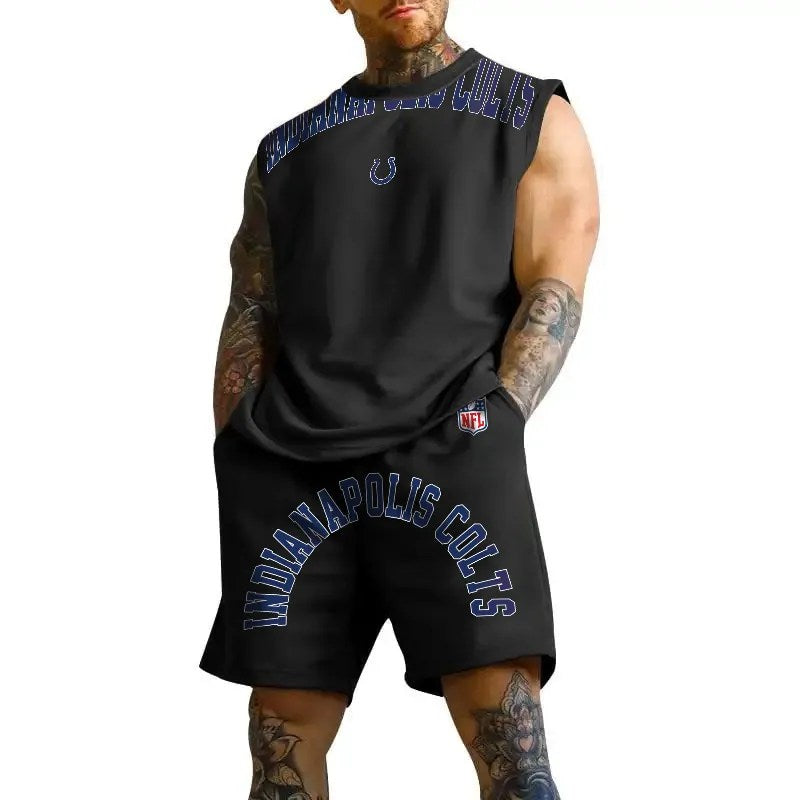 Indianapolis Colts Combo Men Jersey Tank Top and Shorts AZICOTATTMS00002