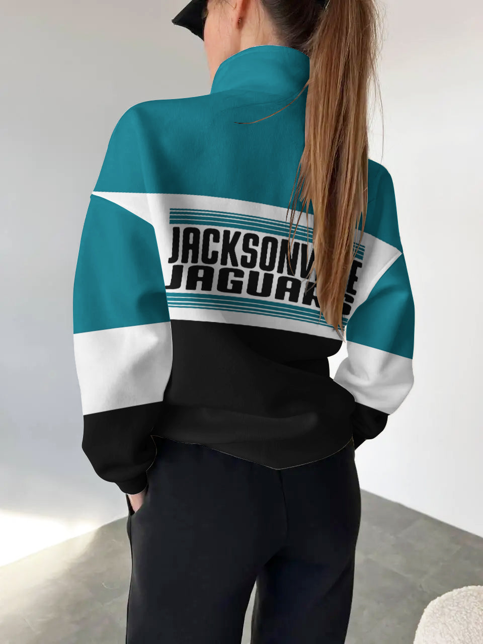 Jacksonville Jaguars Casual Colorful Stand Collar Sweatshirt AZBTSCSW000390