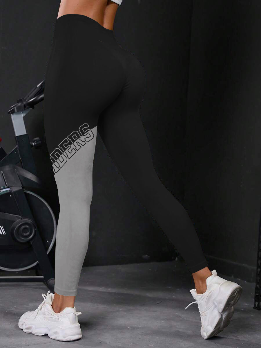 Las Vegas Raiders High Waist Push Up Printed Leggings (3)