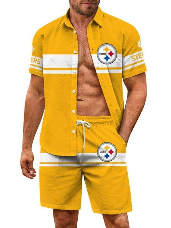 Pittsburgh Steelers Combo Hawaiian Shirt and Shorts AZBTHWSS000227