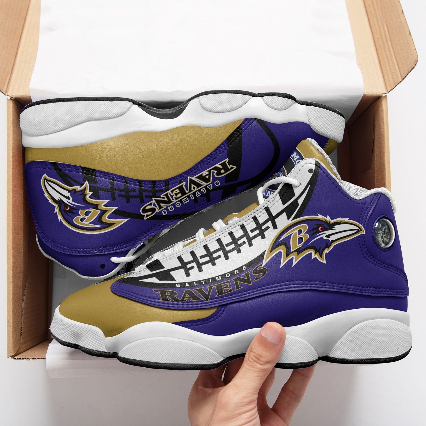 Baltimore Ravens Air JD13 Sneakers 308