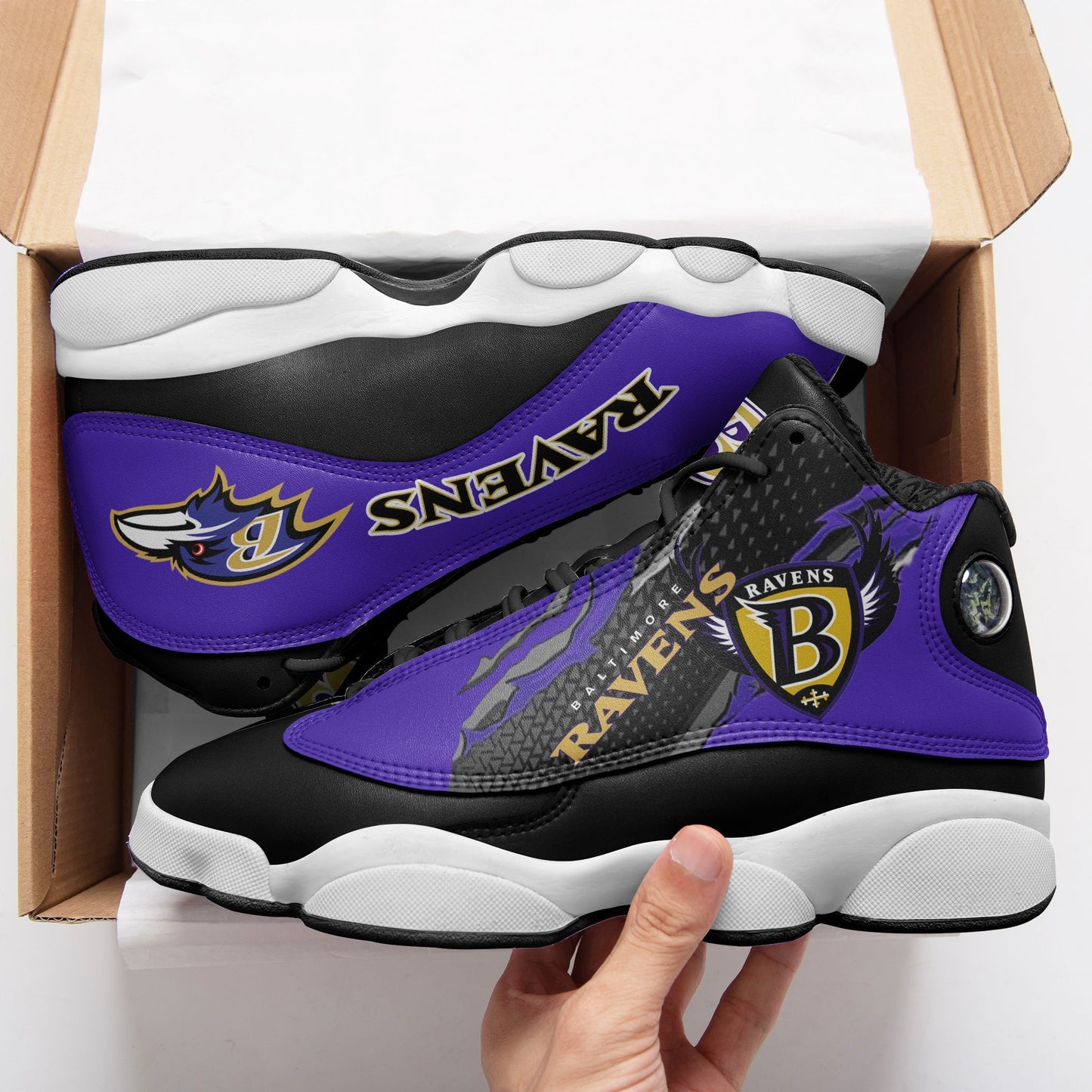 Baltimore Ravens Air JD13 Sneakers 594