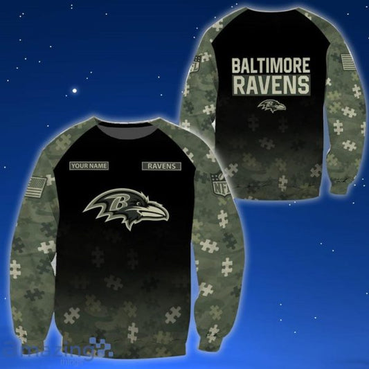 Baltimore Ravens All Over Printed T-shirt Sweatshirt Hoodie AZCHD634