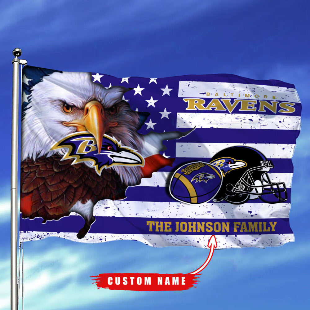 Baltimore Ravens-Flag-Custom Name