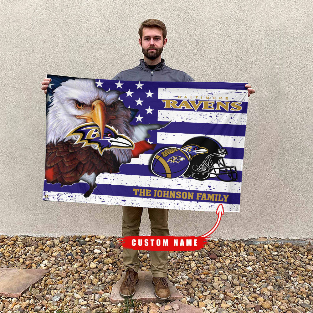 Baltimore Ravens-Flag-Custom Name