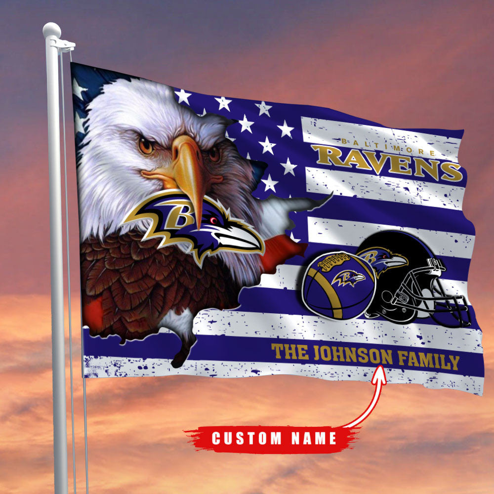 Baltimore Ravens-Flag-Custom Name